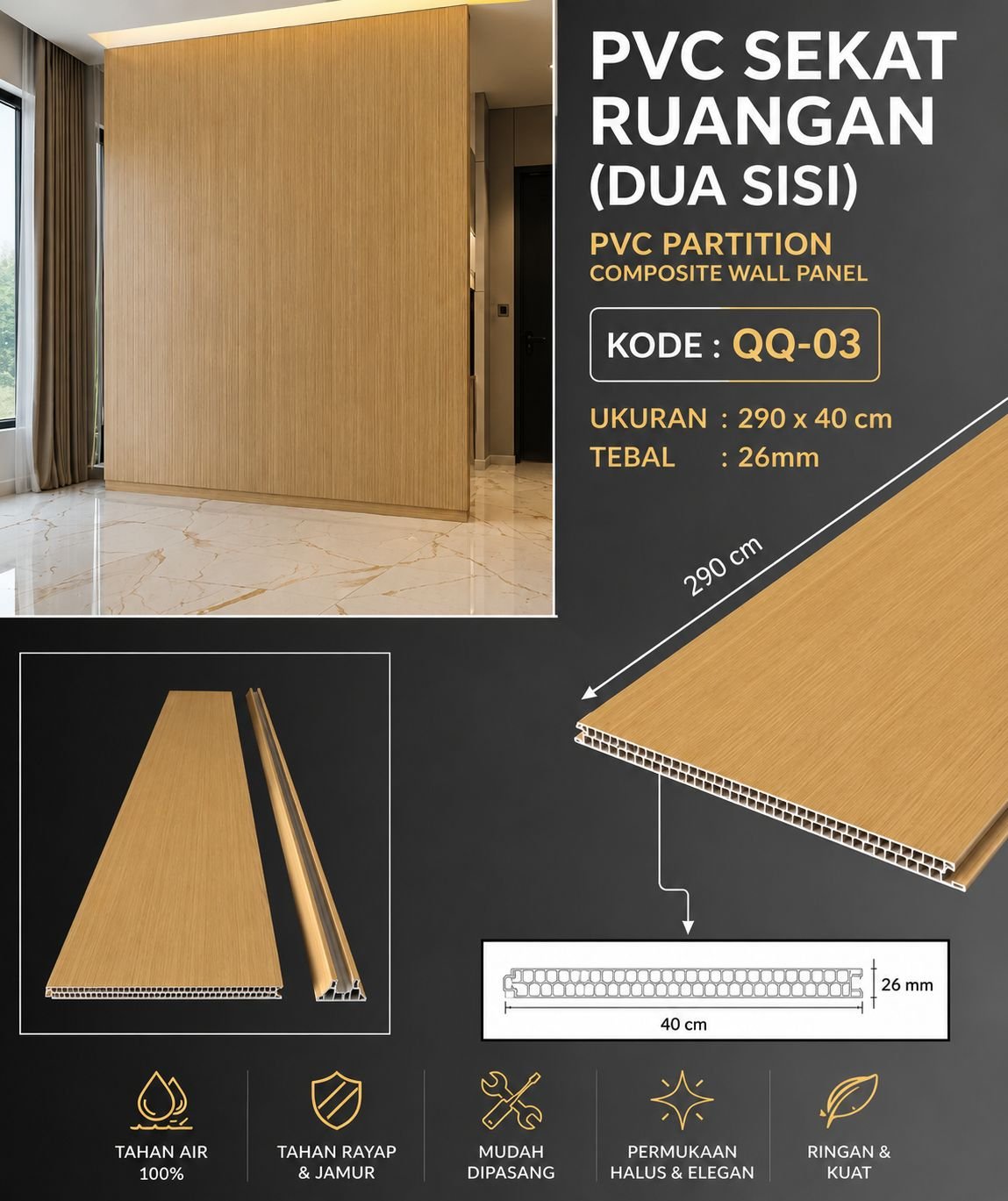 Sekat Ruangan PVC New Series | Partisi Ruang PVC - Image 8