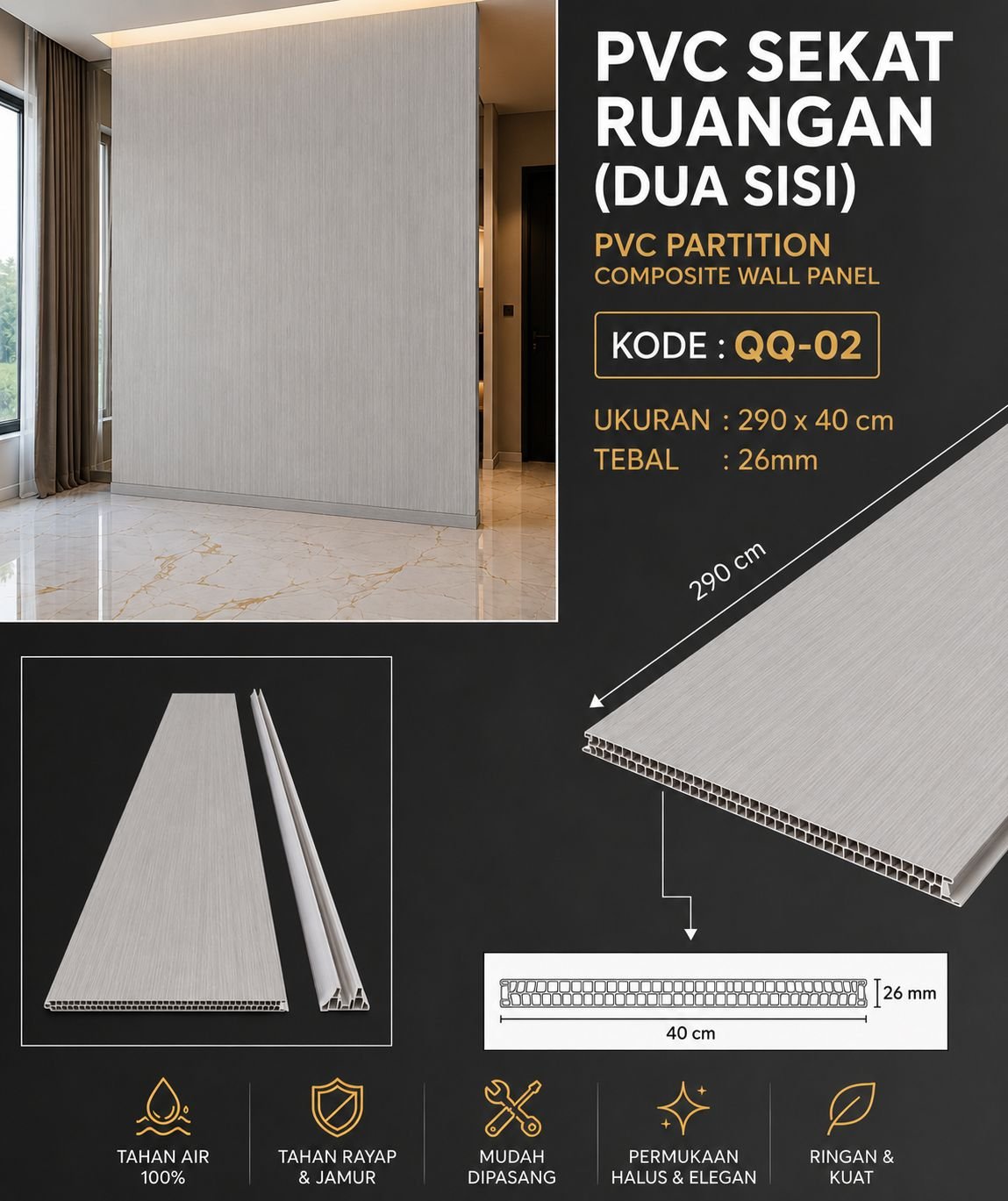 Sekat Ruangan PVC New Series | Partisi Ruang PVC - Image 5